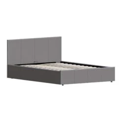 Lisbon Grey Ottoman Faux Leather Bed -Fresh sleep Store lisbon grey ottoman faux leather bed p82146 167392 zoom