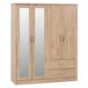 Lisbon Light Oak Effect 4 Door Wardrobe -Fresh sleep Store lisbon light oak effect 4 door wardrobe p80315 157440 zoom