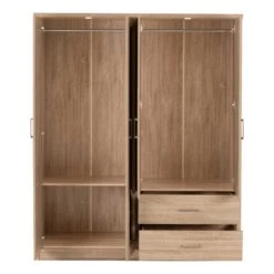 Lisbon Light Oak Effect 4 Door Wardrobe 11 Lisbon Light Oak Effect 4 Door Wardrobe -Fresh sleep Store lisbon light oak effect 4 door wardrobe p80315 157442 zoom