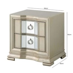 Lucca 2 Drawer Champagne Mirrored Cabinet -Fresh sleep Store lucca 2 drawer champagne mirrored cabinet p81373 163923 zoom