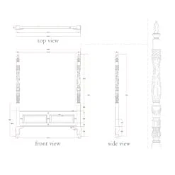 Mahogany Four Poster Antique French Style Bed -Fresh sleep Store mahogany four poster antique french style bed p44098 108834 zoom