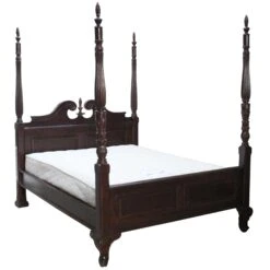Mahogany Four Poster Antique French Style Bed -Fresh sleep Store mahogany four poster antique french style bed p44098 39990 zoom