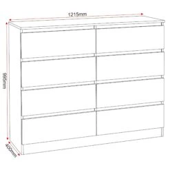 Malvern White 8 Drawer Chest -Fresh sleep Store malvern white 8 drawer chest p76515 123404 zoom