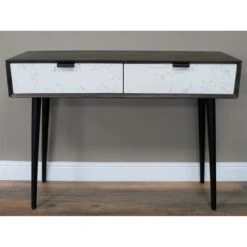 Mango Wood & Iron Marble Effect Venice Desk Or Dressing Table -Fresh sleep Store mango wood iron marble effect venice desk or dressing table p83625 172861 zoom