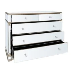 Mirrored Champagne Apollo 5 Drawer Chest -Fresh sleep Store mirrored champagne apollo 5 drawer chest p52956 159712 zoom