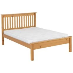 Monaco Antique Pine Low Foot End Bed -Fresh sleep Store monaco antique pine low foot end bed p76406 122618 zoom