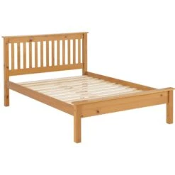 Monaco Antique Pine Low Foot End Bed -Fresh sleep Store monaco antique pine low foot end bed p76406 122619 zoom