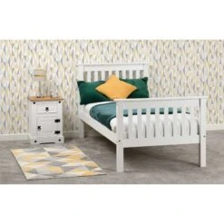 Monaco White High Foot End Bed -Fresh sleep Store monaco white high foot end bed p69517 119307 zoom