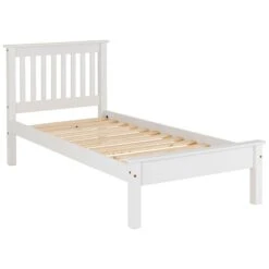 Monaco White Low Foot End Bed -Fresh sleep Store monaco white low foot end bed p80345 157648 zoom