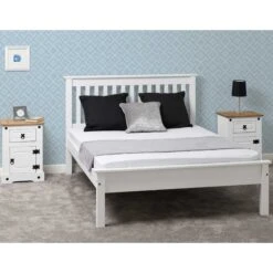 Monaco White Low Foot End Bed -Fresh sleep Store monaco white low foot end bed p80345 157654 zoom