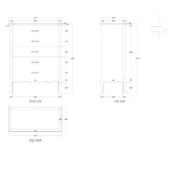 Montpellier Blanc 5 Drawer Chest -Fresh sleep Store montpellier blanc 5 drawer chest p31371 108130 zoom
