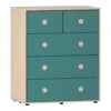 Neptune Blue & Oak 5 Drawer Chest -Fresh sleep Store neptune blue oak 5 drawer chest p79157 137425 zoom