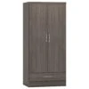 Nevada Black 2 Door 1 Drawer Wardrobe -Fresh sleep Store nevada black 2 door 1 drawer wardrobe p76435 122801 zoom