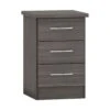 Nevada Black 3 Drawer Bedside -Fresh sleep Store nevada black 3 drawer bedside p76466 122956 zoom