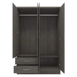 Nevada Black 4 Door 2 Drawer Mirrored Wardrobe -Fresh sleep Store nevada black 4 door 2 drawer mirrored wardrobe p76528 123489 zoom