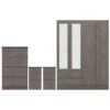 Nevada Black Wood Grain 4 Door 2 Drawer Mirrored Wardrobe Bedroom Set -Fresh sleep Store nevada black wood grain 4 door 2 drawer mirrored wardrobe bedroom set p76753 124904 zoom