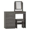 Nevada Black Wood Grain 4 Drawer Dressing Table Set -Fresh sleep Store nevada black wood grain 4 drawer dressing table set p76716 124466 zoom