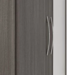 Nevada Black Wood Grain Mirrored 2 Door 1 Drawer Wardrobe -Fresh sleep Store nevada black wood grain mirrored 2 door 1 drawer wardrobe p76711 124436 zoom