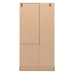 Nevada Black Wood Grain Vanity 1 Door Wardrobe -Fresh sleep Store nevada black wood grain vanity 1 door wardrobe p80445 158108 zoom