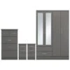 Nevada Grey 4 Door 2 Drawer Mirrored Wardrobe Bedroom Set 2 Nevada Grey 4 Door 2 Drawer Mirrored Wardrobe Bedroom Set -Fresh sleep Store nevada grey 4 door 2 drawer mirrored wardrobe bedroom set p76751 124897 zoom