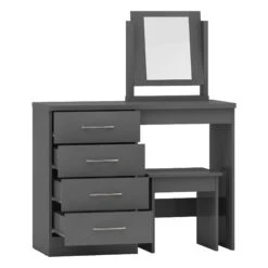 Nevada Grey 4 Drawer Dressing Table Set -Fresh sleep Store nevada grey 4 drawer dressing table set p76714 124450 zoom