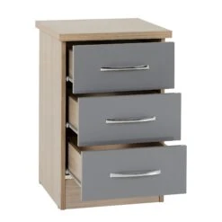 Nevada Grey Gloss & Light Oak 2 Door 1 Drawer Wardrobe Bedroom Set 13 Nevada Grey Gloss & Light Oak 2 Door 1 Drawer Wardrobe Bedroom Set -Fresh sleep Store nevada grey gloss light oak 2 door 1 drawer wardrobe bedroom set p76442 122840 zoom