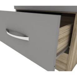 Nevada Grey Gloss & Light Oak Veneer 1 Door 1 Drawer Wardrobe -Fresh sleep Store nevada grey gloss light oak veneer 1 door 1 drawer wardrobe p80329 157521 zoom