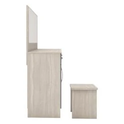 Nevada Grey Gloss & Light Oak Veneer Vanity/Dressing Table Set -Fresh sleep Store nevada grey gloss light oak veneer vanity dressing table set p80407 157958 zoom