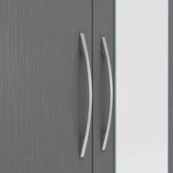 Nevada Mirrored 3D Effect Grey 2 Door 1 Drawer Wardrobe -Fresh sleep Store nevada mirrored 3d effect grey 2 door 1 drawer wardrobe p76709 124423 zoom
