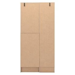 Nevada Oyster Gloss/Light Oak Effect Veneer Vanity 1 Door Wardrobe -Fresh sleep Store nevada oyster gloss light oak effect veneer vanity 1 door wardrobe p80430 158057 zoom