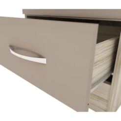 Nevada Oyster Gloss & Light Oak Veneer 1 Door 1 Drawer Wardrobe -Fresh sleep Store nevada oyster gloss light oak veneer 1 door 1 drawer wardrobe p80330 157529 zoom