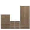 Nevada Rustic Oak 2 Door 1 Drawer Wardrobe Bedroom Set -Fresh sleep Store nevada rustic oak 2 door 1 drawer wardrobe bedroom set p76444 122848 zoom