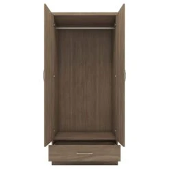 Nevada Rustic Oak 2 Door 1 Drawer Wardrobe -Fresh sleep Store nevada rustic oak 2 door 1 drawer wardrobe p76437 122817 zoom