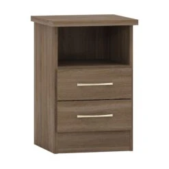 Nevada Rustic Oak 2 Drawer Bedside