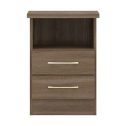 Nevada Rustic Oak 2 Drawer Bedside -Fresh sleep Store nevada rustic oak 2 drawer bedside p76450 122877 zoom