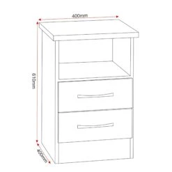 Nevada Rustic Oak 2 Drawer Bedside -Fresh sleep Store nevada rustic oak 2 drawer bedside p76450 123072 zoom