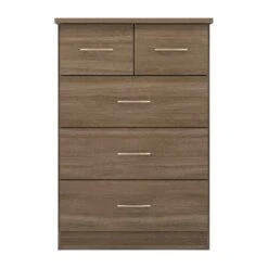 Nevada Rustic Oak 3+2 Drawer Chest -Fresh sleep Store nevada rustic oak 3 2 drawer chest p76473 123057 zoom