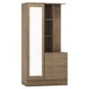 Nevada Rustic Oak Effect Mirrored Open Shelf Wardrobe 2 Nevada Rustic Oak Effect Mirrored Open Shelf Wardrobe -Fresh sleep Store nevada rustic oak effect mirrored open shelf wardrobe p80429 158045 zoom