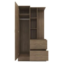 Nevada Rustic Oak Effect Mirrored Open Shelf Wardrobe 11 Nevada Rustic Oak Effect Mirrored Open Shelf Wardrobe -Fresh sleep Store nevada rustic oak effect mirrored open shelf wardrobe p80429 158047 zoom