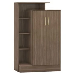 Nevada Rustic Oak Effect Petite Open Shelf Wardrobe