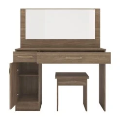 Nevada Rustic Oak Effect Vanity/Dressing Table Set -Fresh sleep Store nevada rustic oak effect vanity dressing table set p80418 157980 zoom