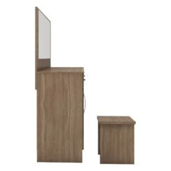 Nevada Rustic Oak Effect Vanity/Dressing Table Set -Fresh sleep Store nevada rustic oak effect vanity dressing table set p80418 157981 zoom