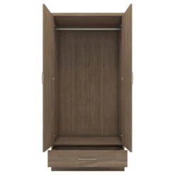 Nevada Rustic Oak Mirrored 2 Door 1 Drawer Wardrobe -Fresh sleep Store nevada rustic oak mirrored 2 door 1 drawer wardrobe p76712 124440 zoom