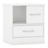 Nevada White Gloss Sliding Door Bedside -Fresh sleep Store nevada white gloss sliding door bedside p76604 124179 zoom