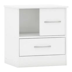Nevada White Gloss Sliding Door Bedside