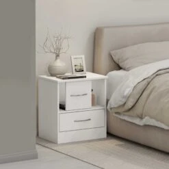 Nevada White Gloss Sliding Door Bedside 10 Nevada White Gloss Sliding Door Bedside -Fresh sleep Store nevada white gloss sliding door bedside p76604 124181 zoom