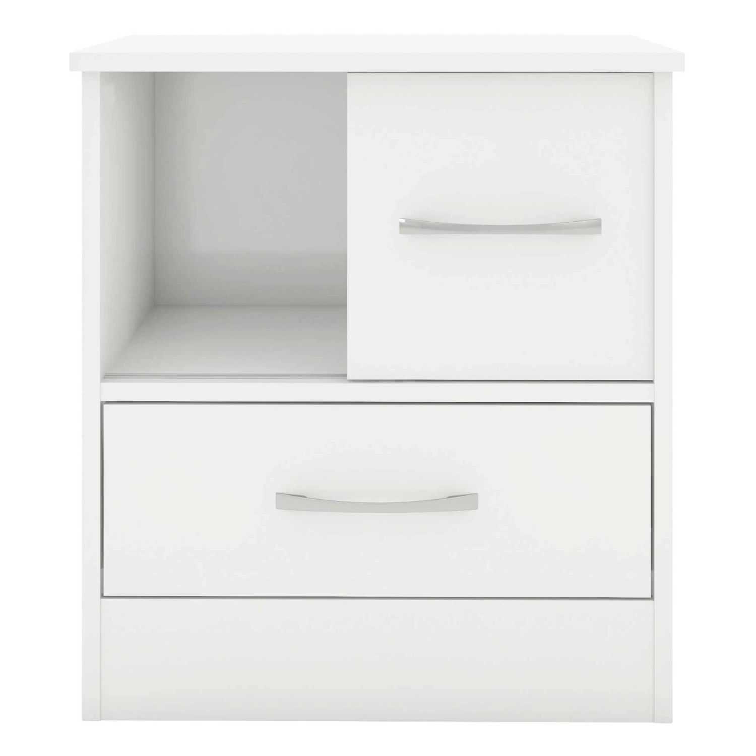 Nevada White Gloss Sliding Door Bedside 6 Nevada White Gloss Sliding Door Bedside - Image 4