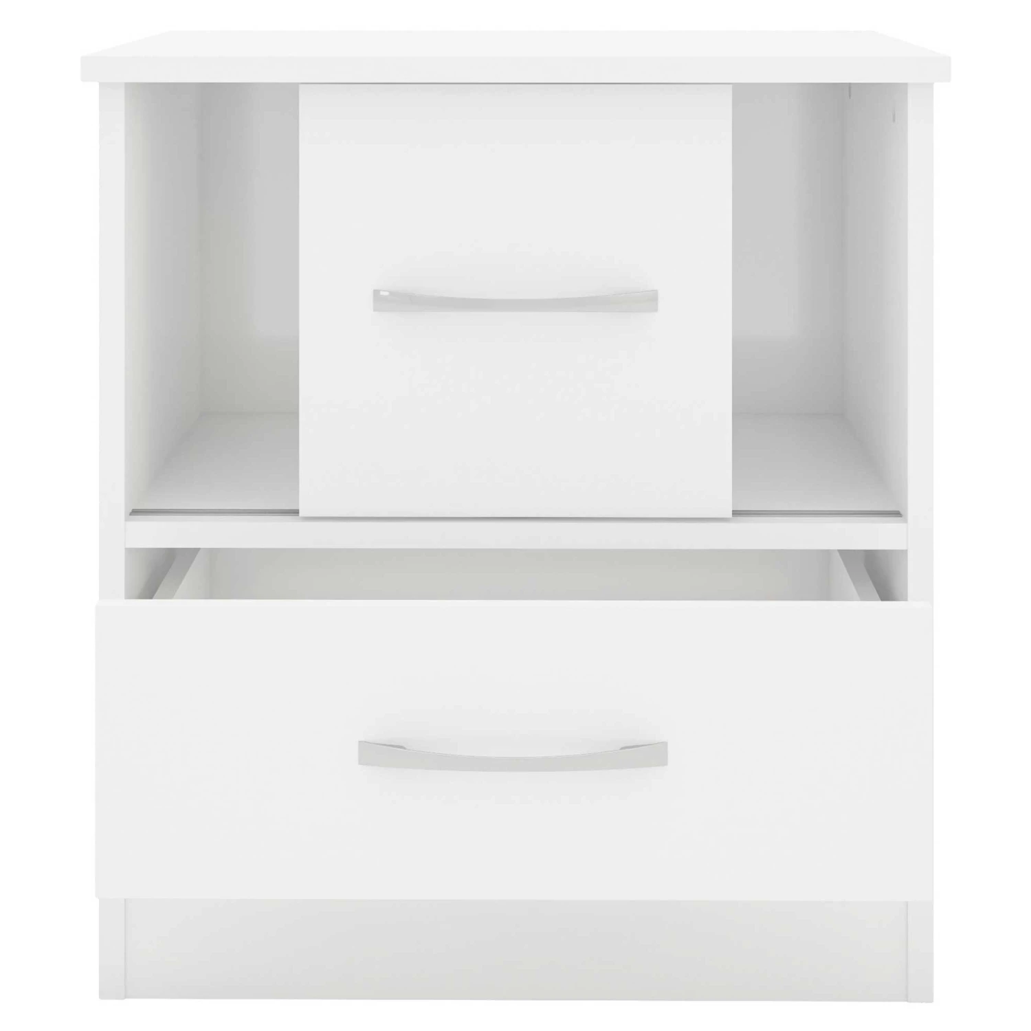 Nevada White Gloss Sliding Door Bedside 7 Nevada White Gloss Sliding Door Bedside - Image 5