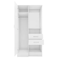 Nevada White Gloss Vanity 1 Door Wardrobe -Fresh sleep Store nevada white gloss vanity 1 door wardrobe p80321 157476 zoom