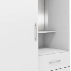 Nevada White Gloss Vanity 1 Door Wardrobe -Fresh sleep Store nevada white gloss vanity 1 door wardrobe p80321 157478 zoom